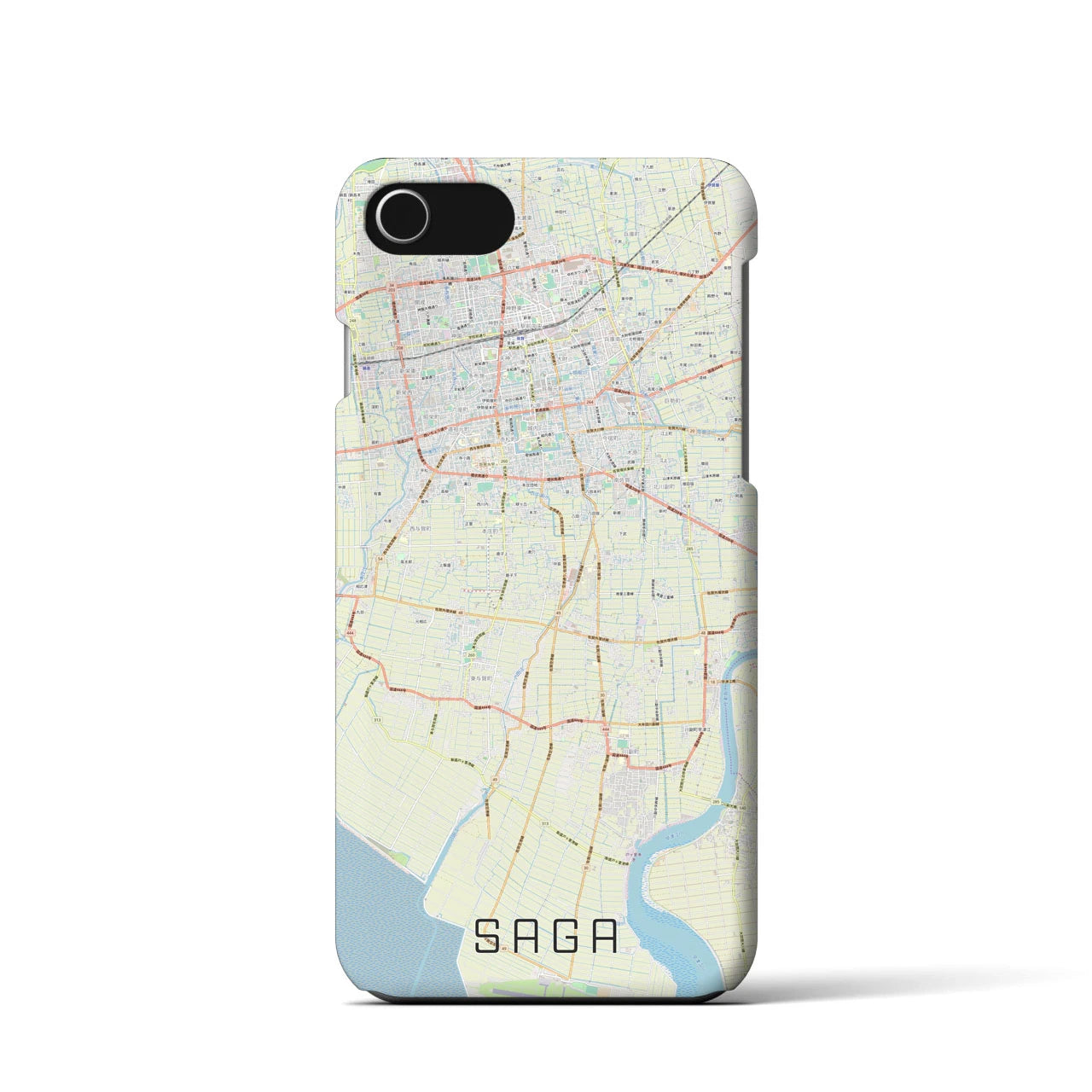 【佐賀(佐賀県)】地図柄iPhoneケース(バックカバータイプ)