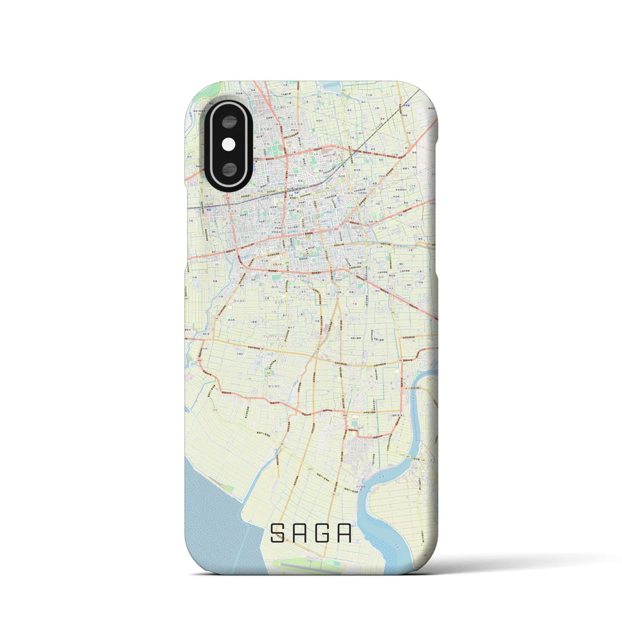 【佐賀(佐賀県)】地図柄iPhoneケース(バックカバータイプ)