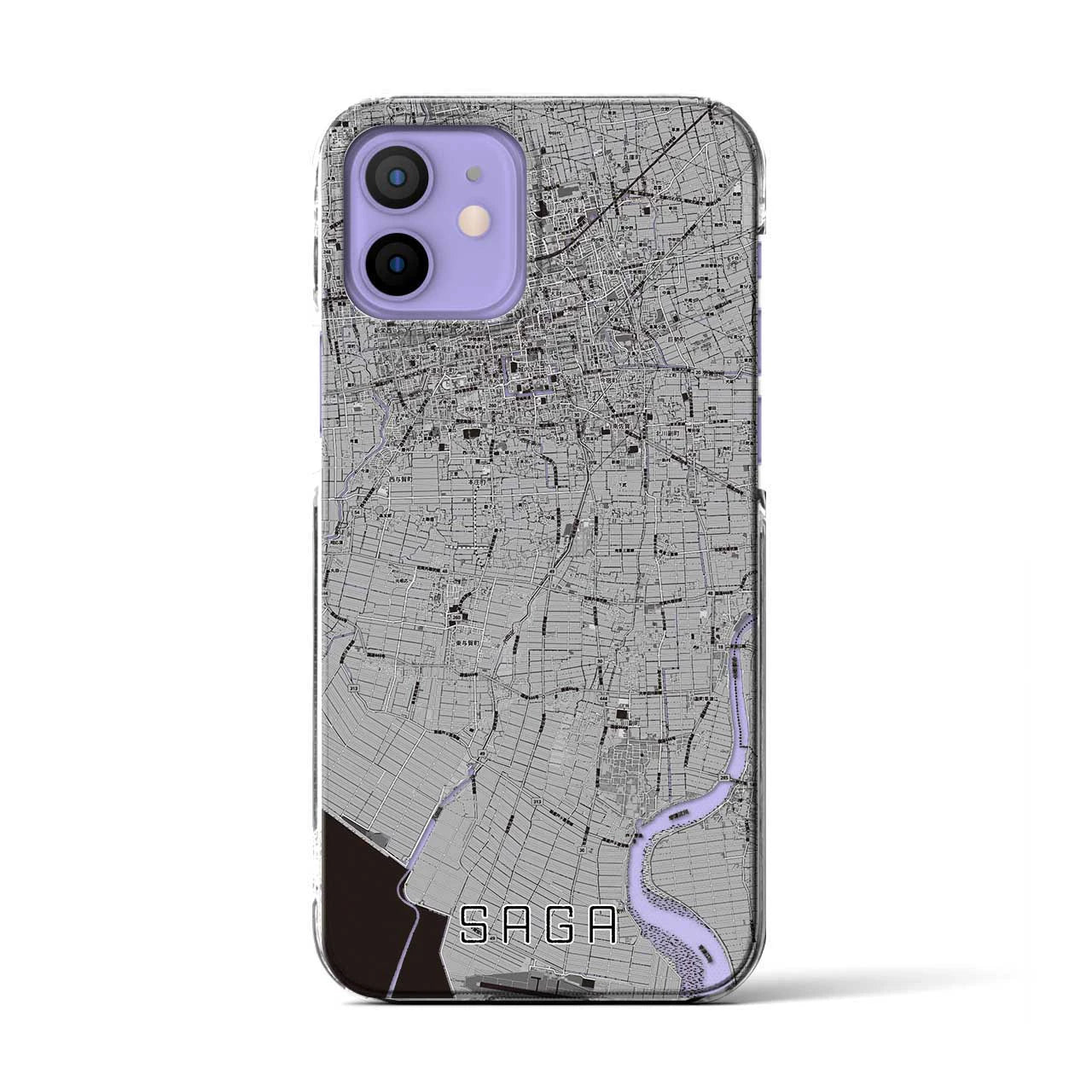 【佐賀(佐賀県)】地図柄iPhoneケース(クリアタイプ)