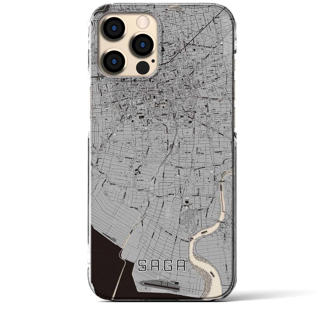 【佐賀(佐賀県)】地図柄iPhoneケース(クリアタイプ)