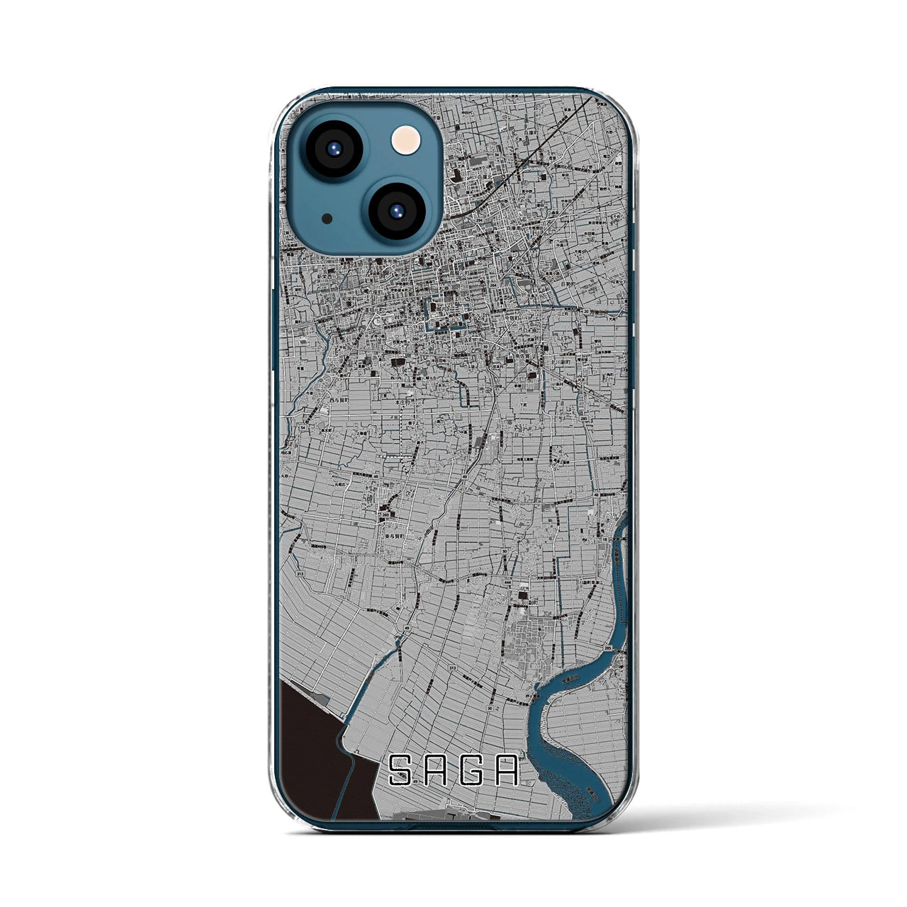 【佐賀(佐賀県)】地図柄iPhoneケース(クリアタイプ)