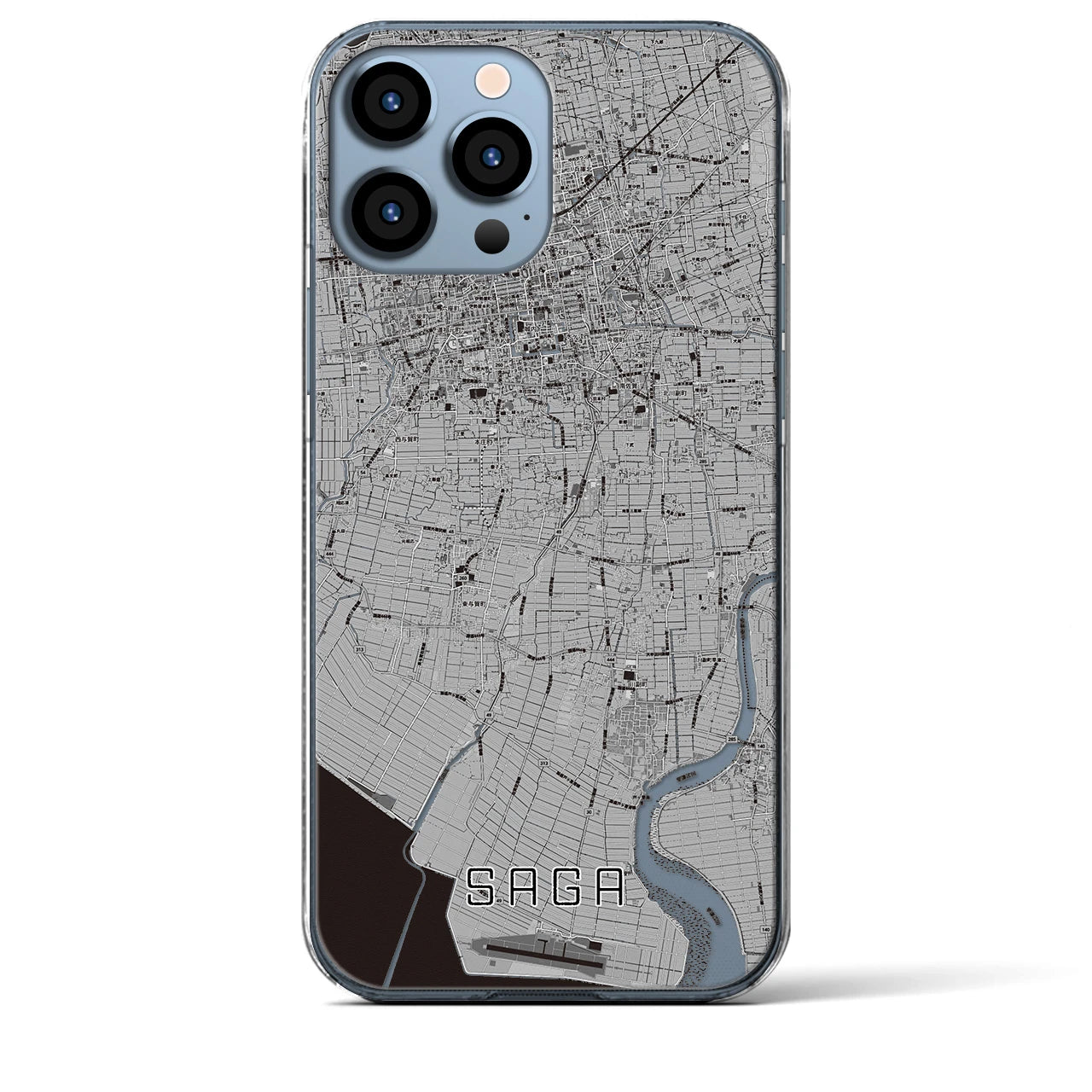 【佐賀(佐賀県)】地図柄iPhoneケース(クリアタイプ)