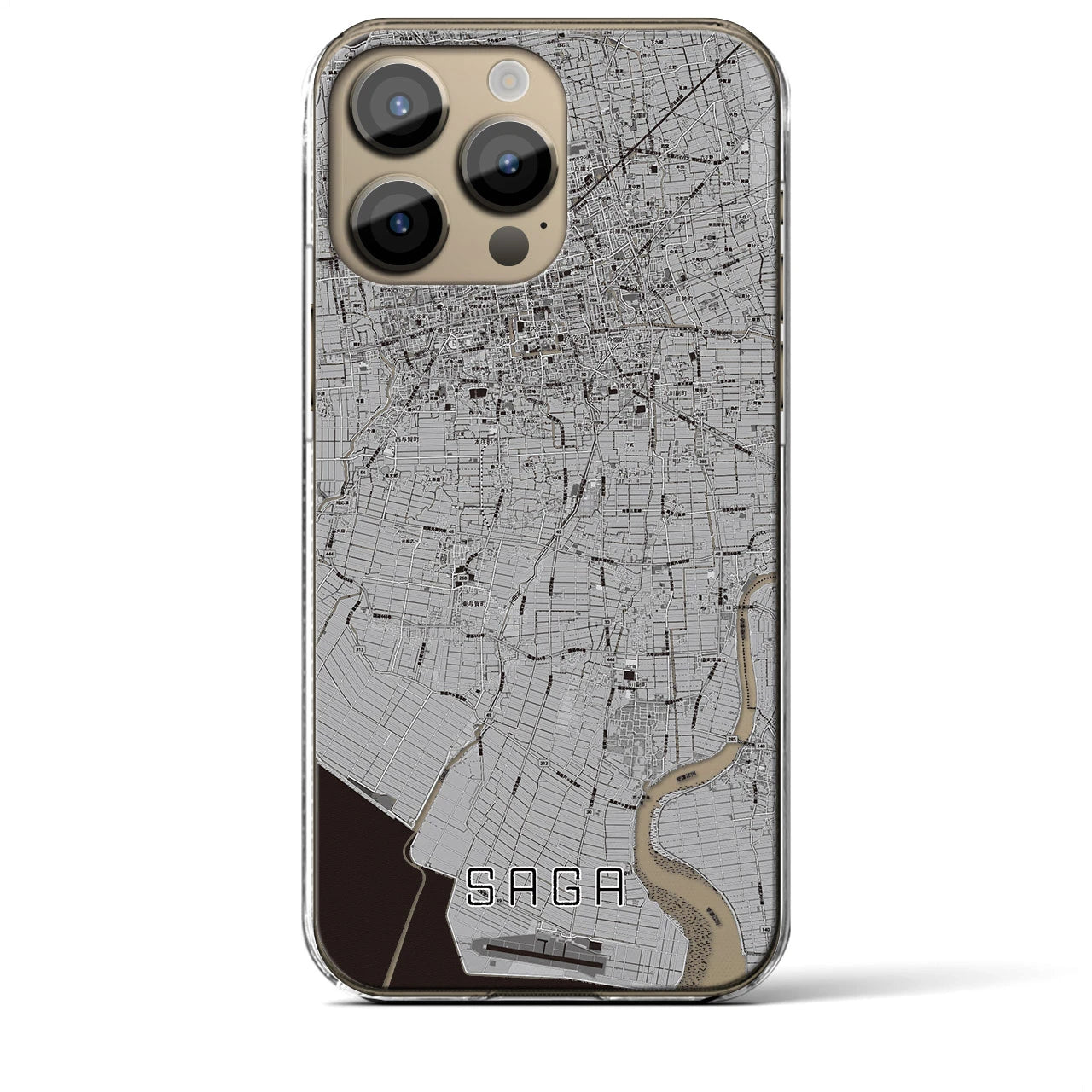 【佐賀(佐賀県)】地図柄iPhoneケース(クリアタイプ)