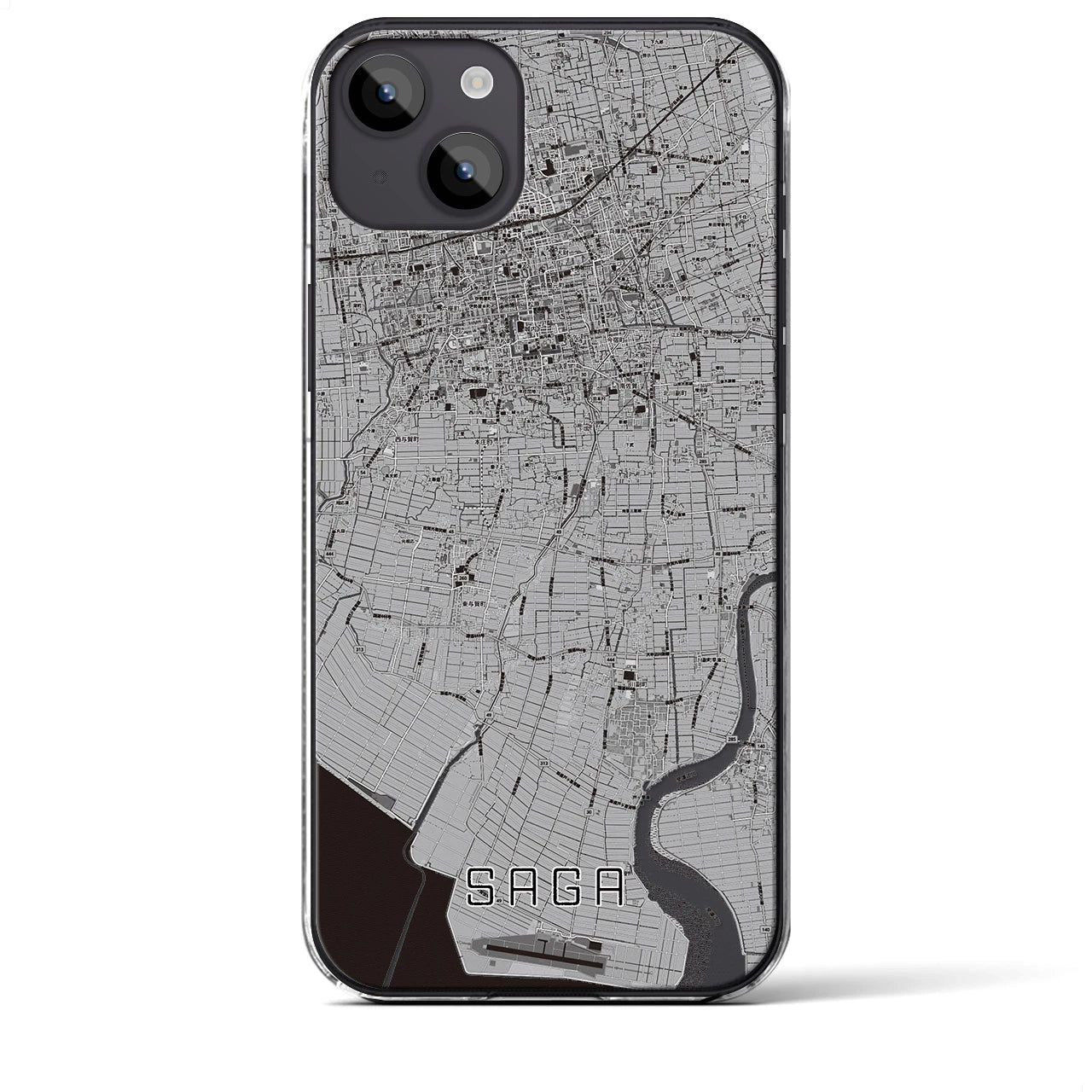 【佐賀(佐賀県)】地図柄iPhoneケース(クリアタイプ)