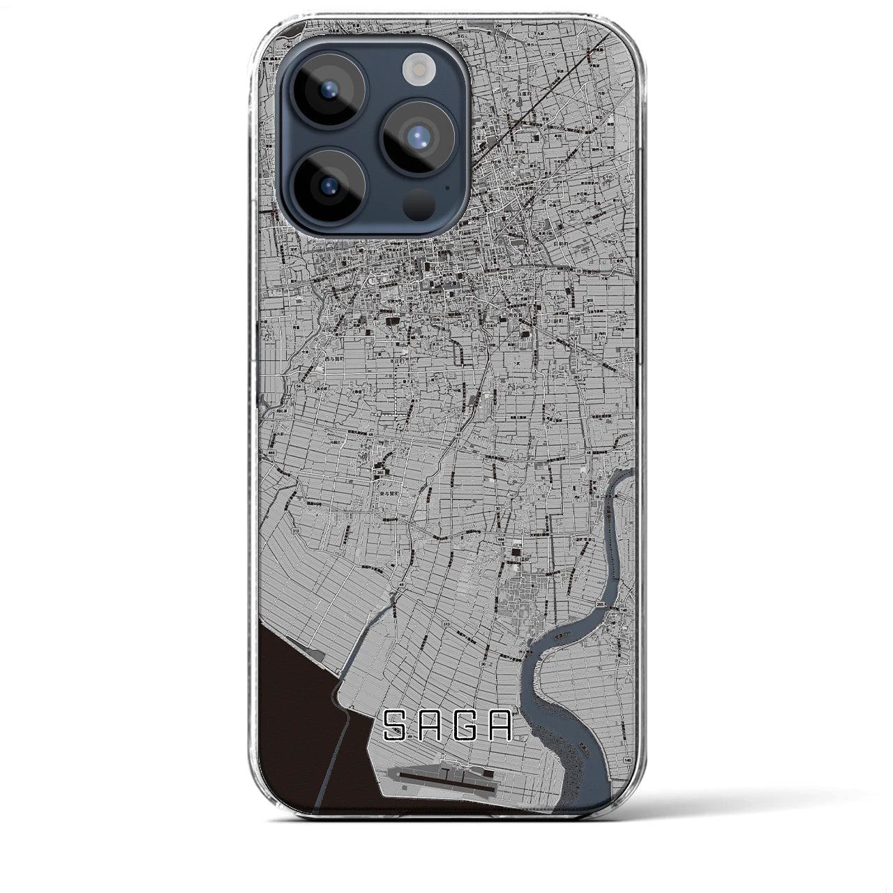 【佐賀(佐賀県)】地図柄iPhoneケース(クリアタイプ)