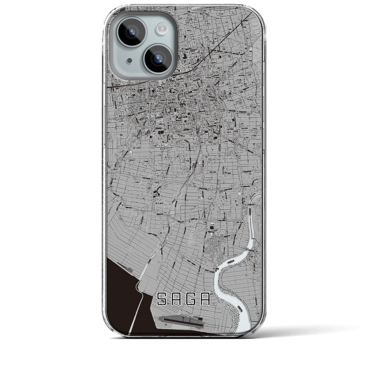 【佐賀(佐賀県)】地図柄iPhoneケース(クリアタイプ)