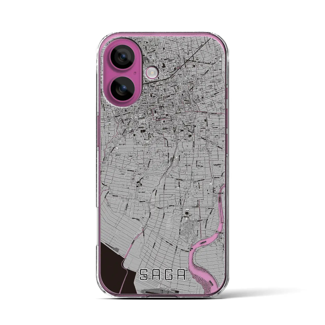 【佐賀(佐賀県)】地図柄iPhoneケース(クリアタイプ)