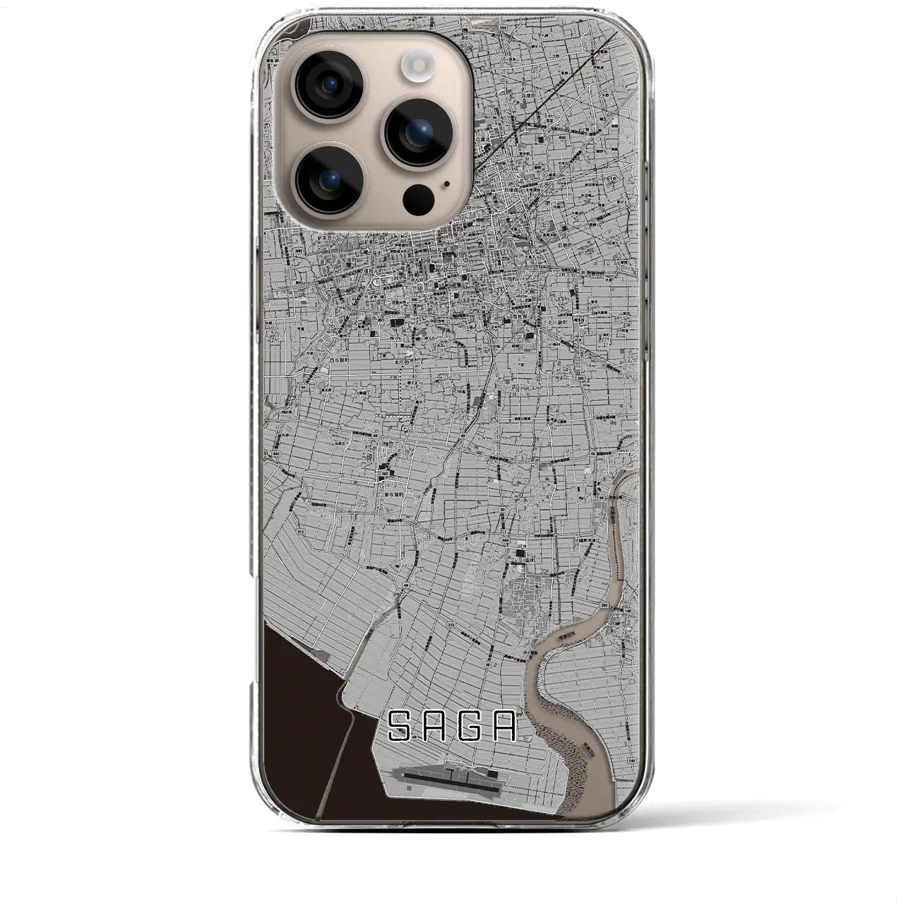 【佐賀(佐賀県)】地図柄iPhoneケース(クリアタイプ)