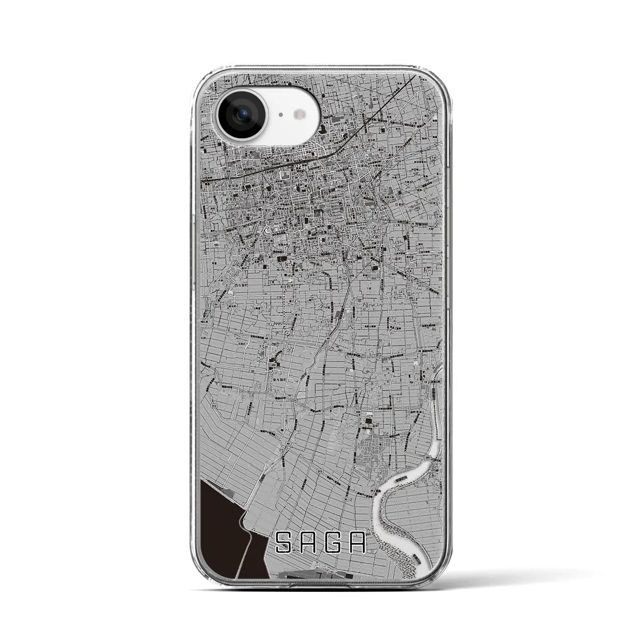 【佐賀(佐賀県)】地図柄iPhoneケース(クリアタイプ)