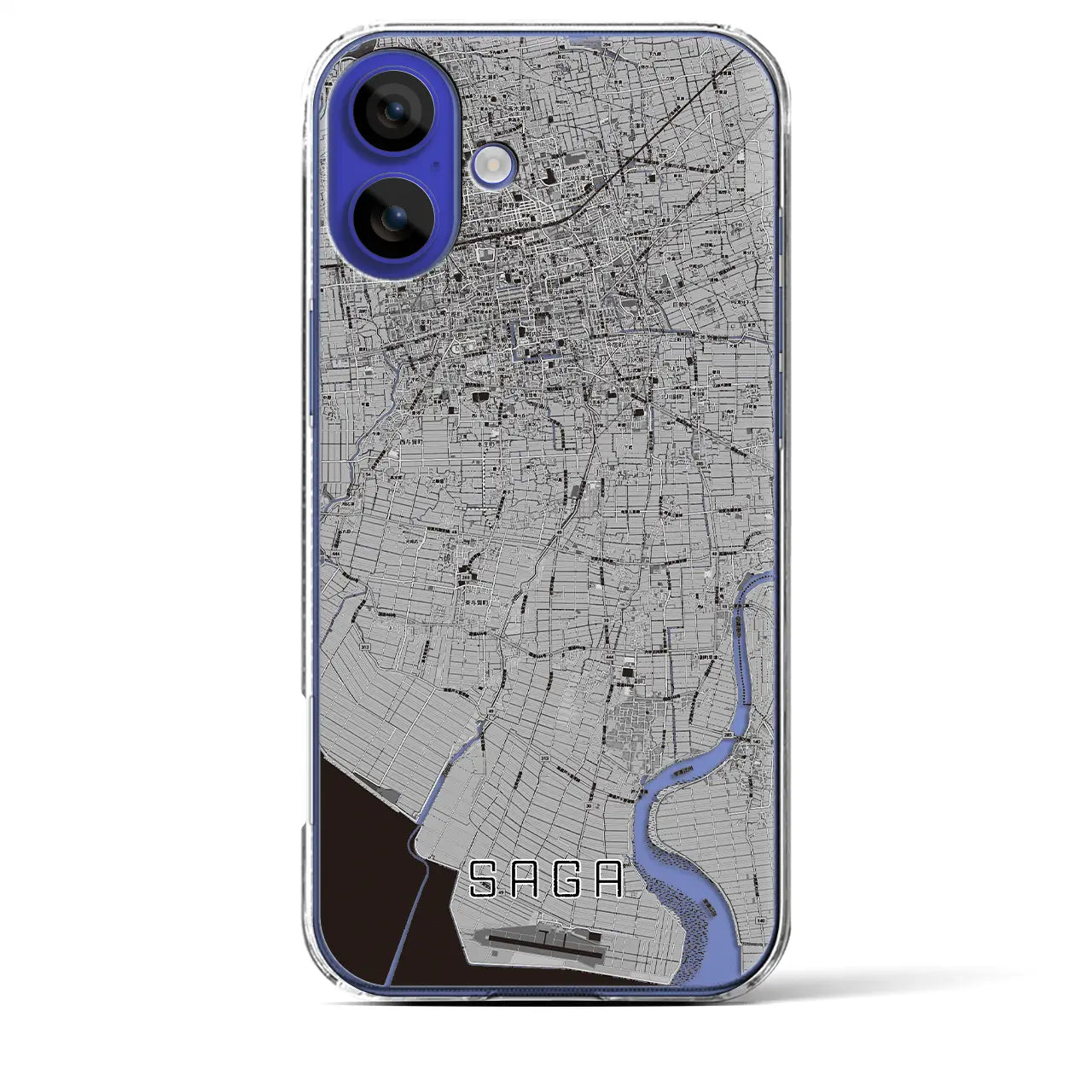 【佐賀(佐賀県)】地図柄iPhoneケース(クリアタイプ)