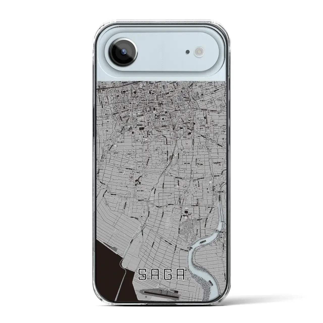 【佐賀(佐賀県)】地図柄iPhoneケース(クリアタイプ)