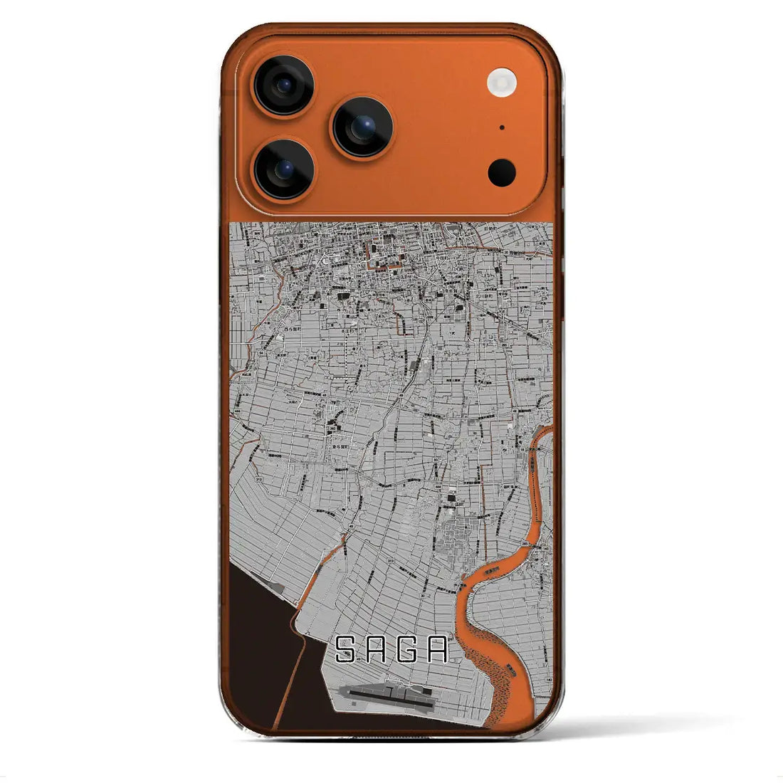 【佐賀(佐賀県)】地図柄iPhoneケース(クリアタイプ)