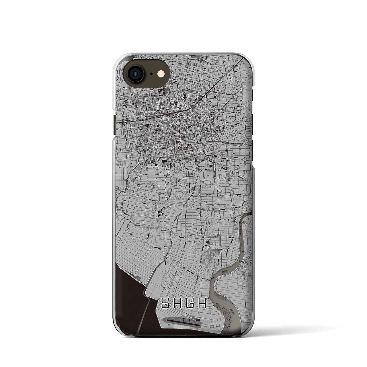 【佐賀(佐賀県)】地図柄iPhoneケース(クリアタイプ)