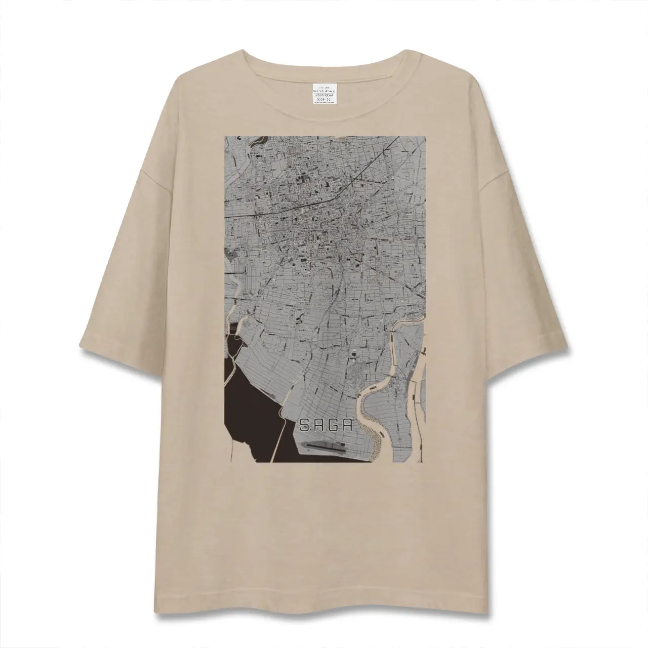【佐賀(佐賀県)】地図柄ビッグシルエットTシャツ