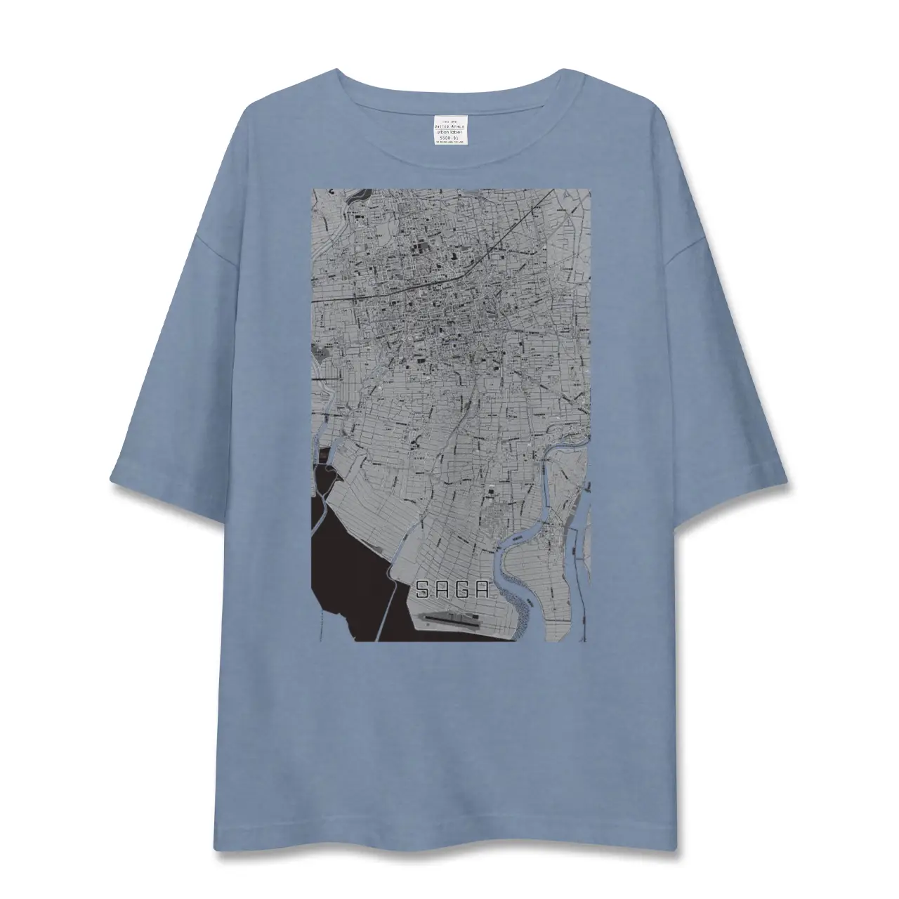 【佐賀(佐賀県)】地図柄ビッグシルエットTシャツ