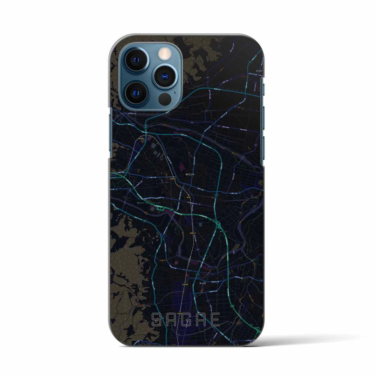 【寒河江(山形県)】地図柄iPhoneケース(バックカバータイプ)