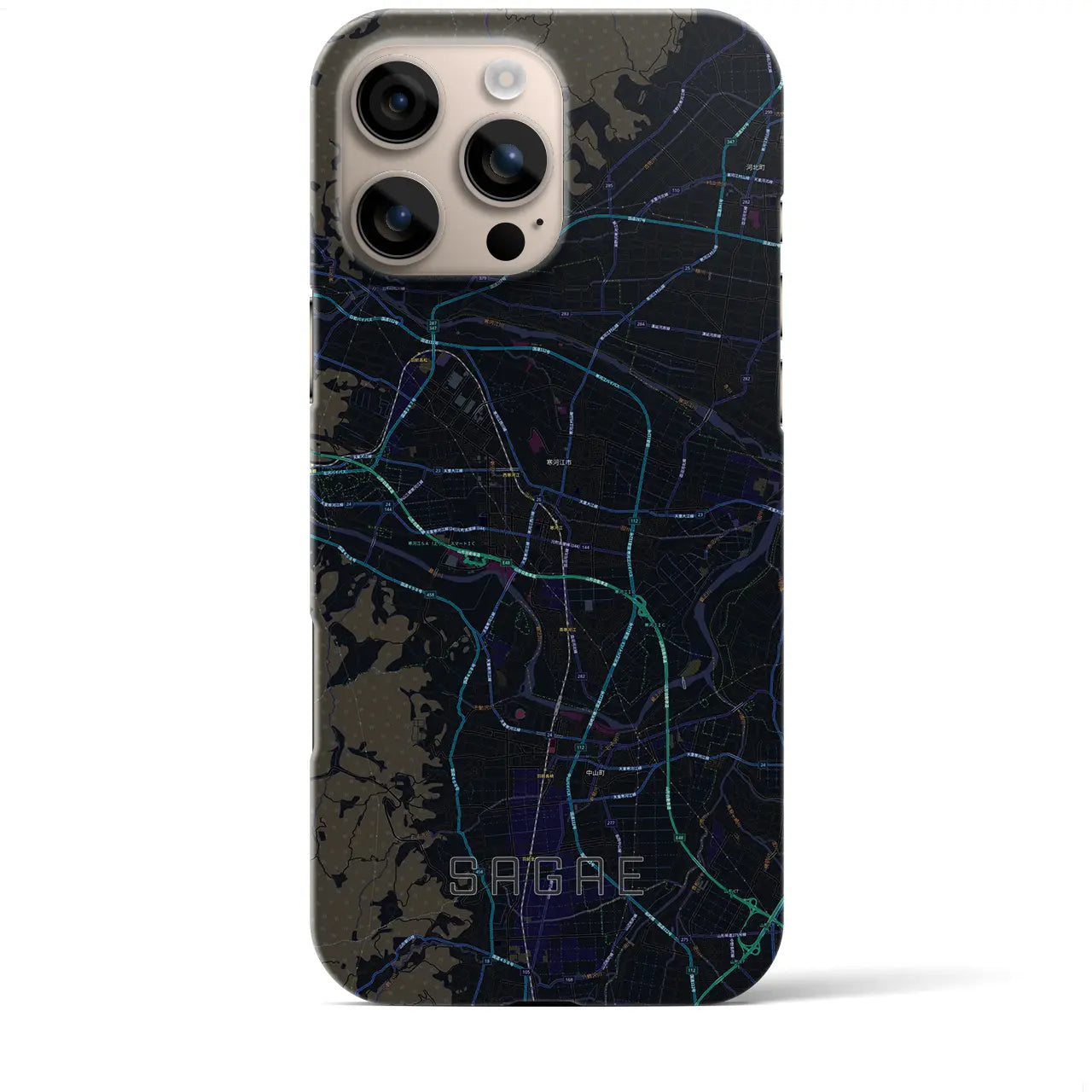 【寒河江(山形県)】地図柄iPhoneケース(バックカバータイプ)