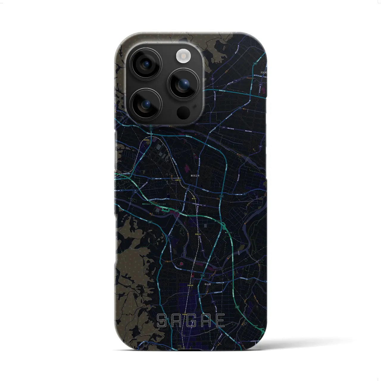 【寒河江(山形県)】地図柄iPhoneケース(バックカバータイプ)