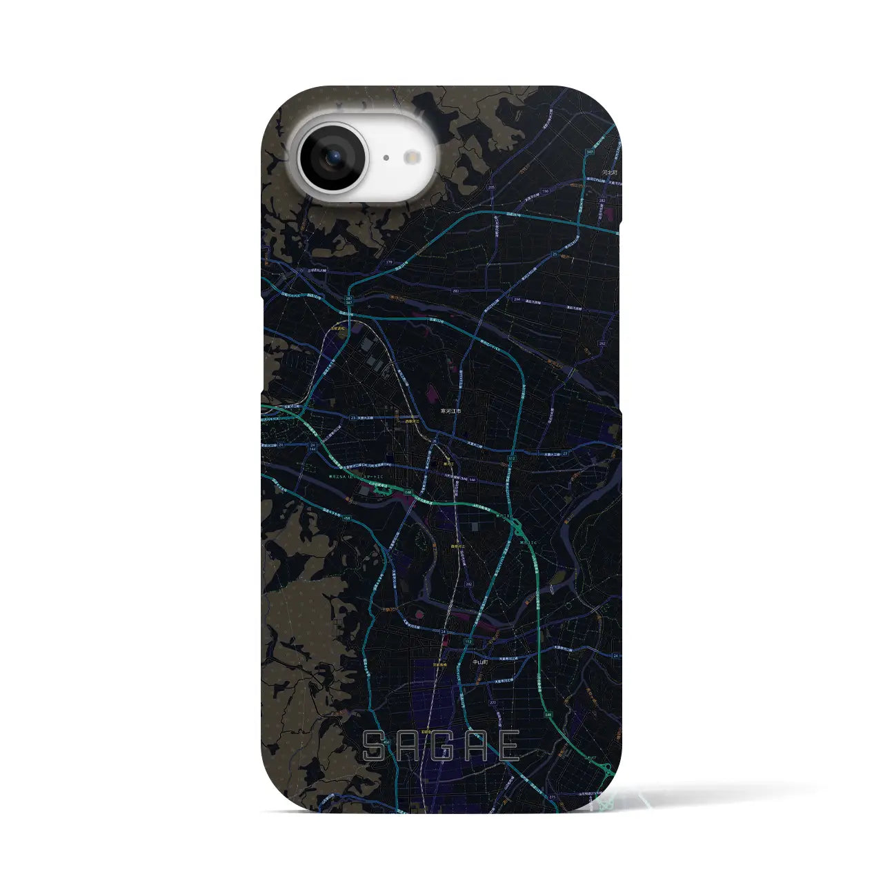 【寒河江(山形県)】地図柄iPhoneケース(バックカバータイプ)