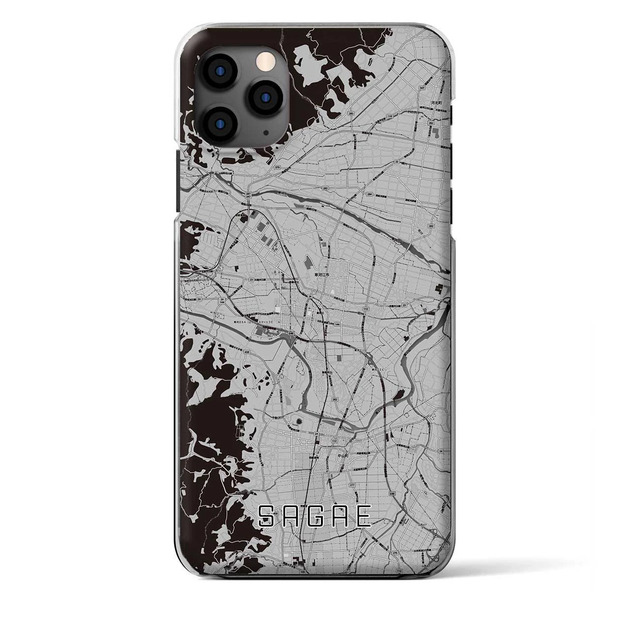 【寒河江(山形県)】地図柄iPhoneケース(クリアタイプ)