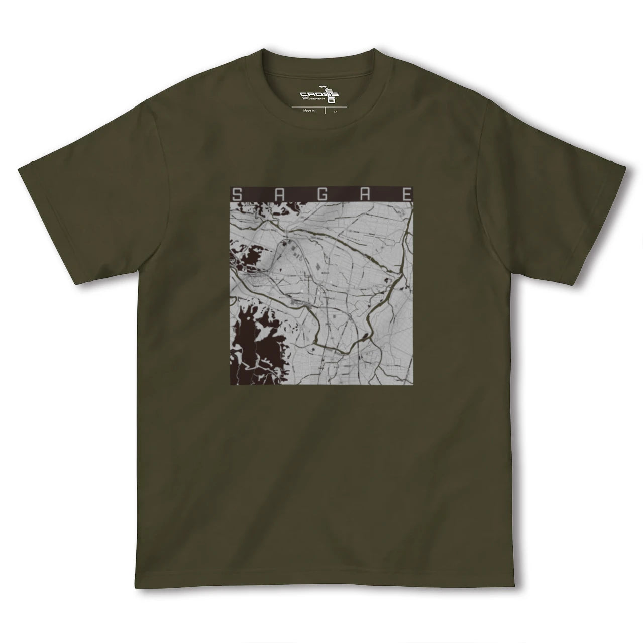 【寒河江(山形県)】地図柄ヘビーウェイトTシャツ