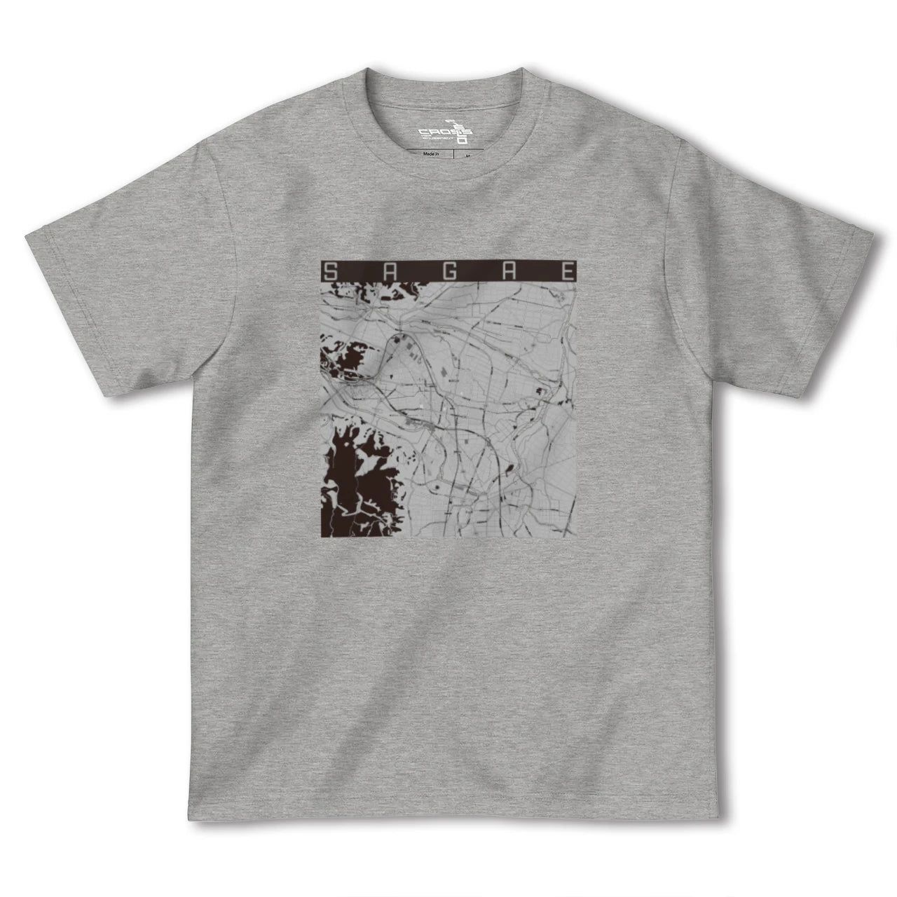 【寒河江(山形県)】地図柄ヘビーウェイトTシャツ