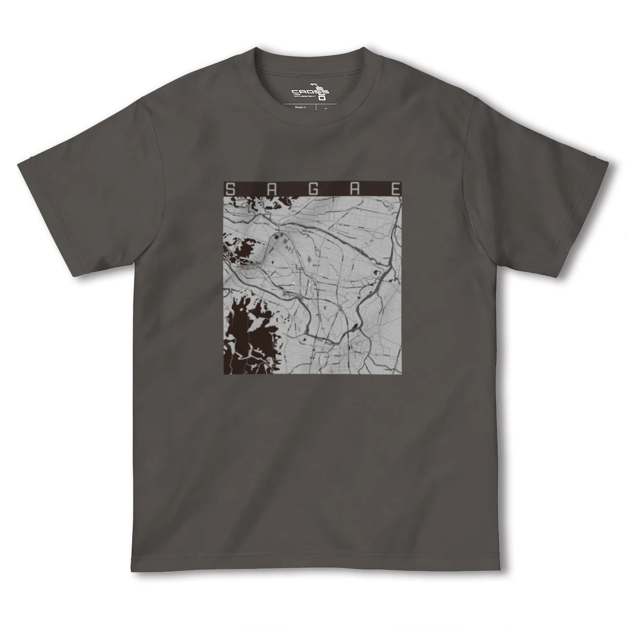 【寒河江(山形県)】地図柄ヘビーウェイトTシャツ