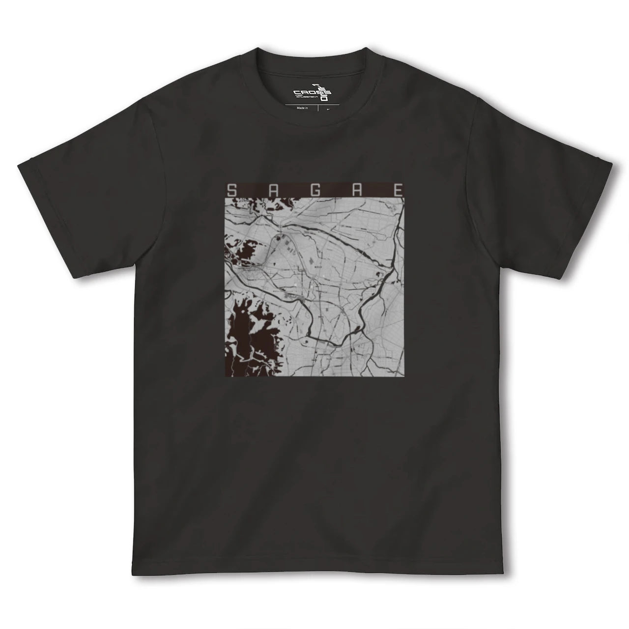 【寒河江(山形県)】地図柄ヘビーウェイトTシャツ