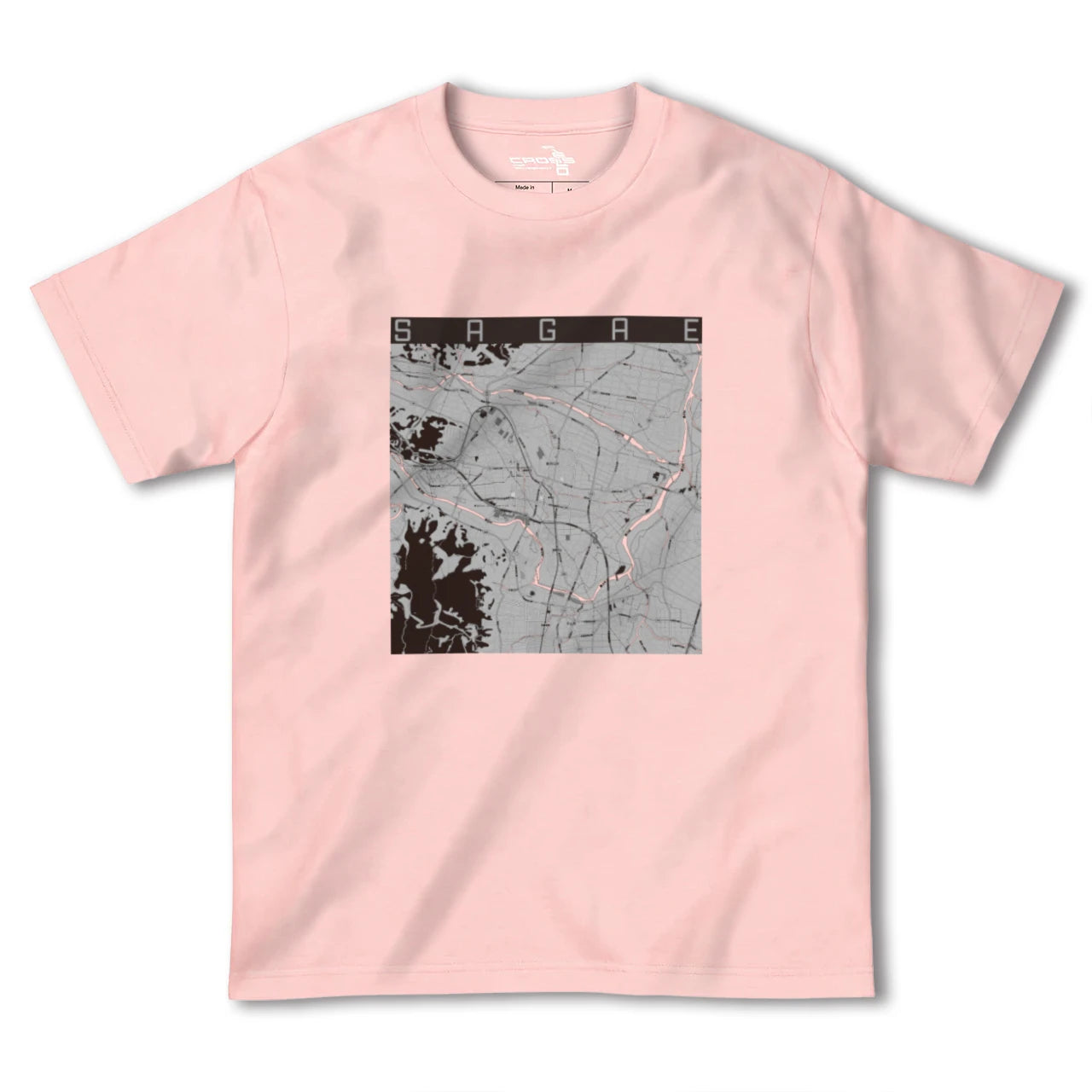 【寒河江(山形県)】地図柄ヘビーウェイトTシャツ