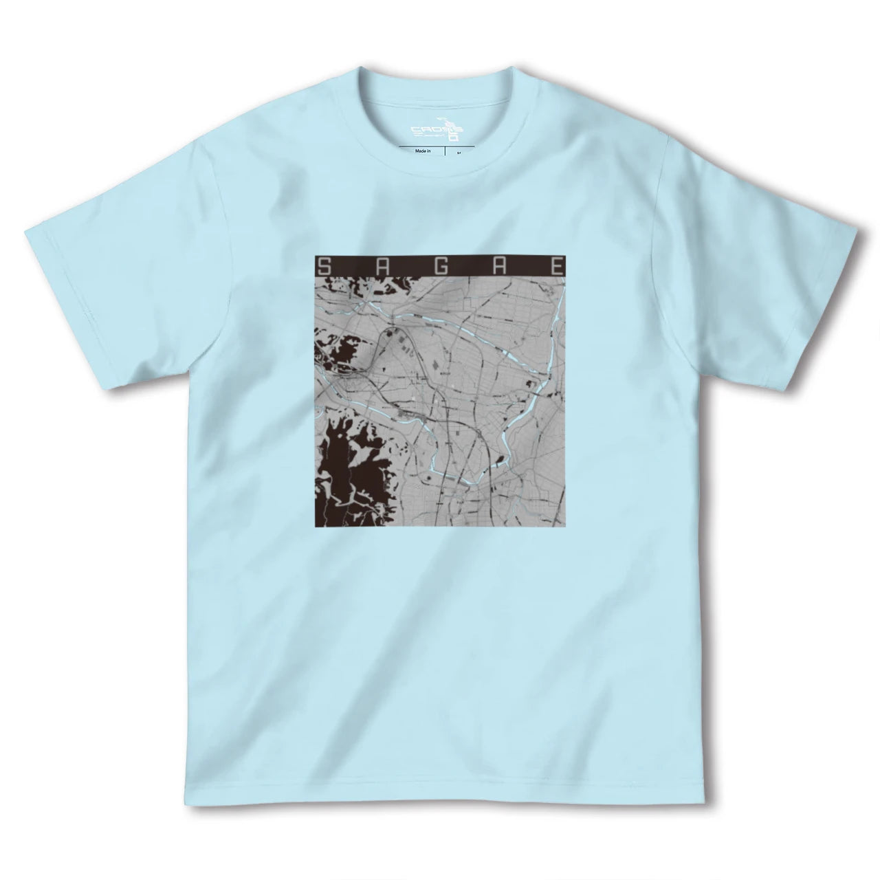 【寒河江(山形県)】地図柄ヘビーウェイトTシャツ