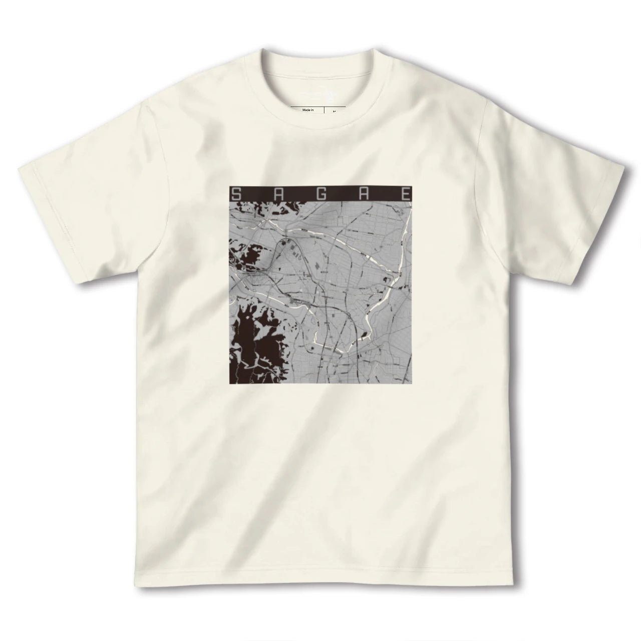 【寒河江(山形県)】地図柄ヘビーウェイトTシャツ