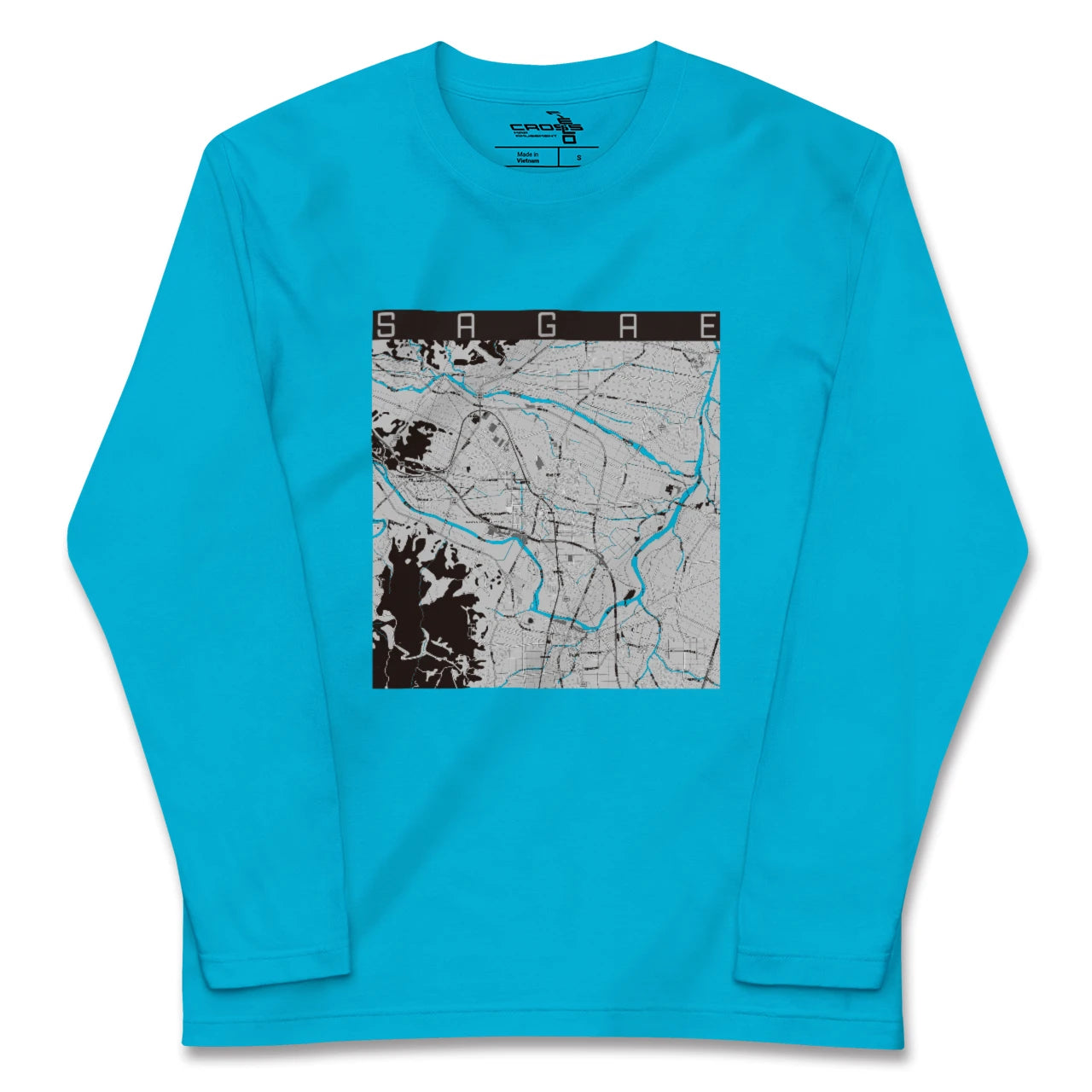 【寒河江(山形県)】地図柄ロングスリーブTシャツ