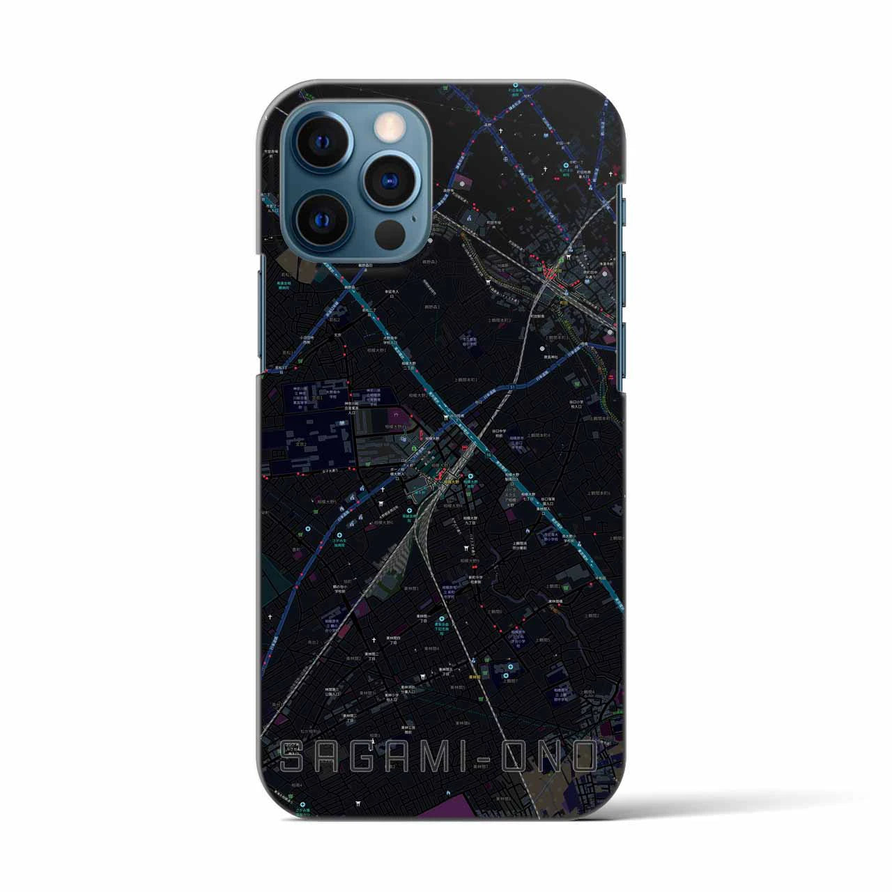 【相模大野(神奈川県)】地図柄iPhoneケース(バックカバータイプ)