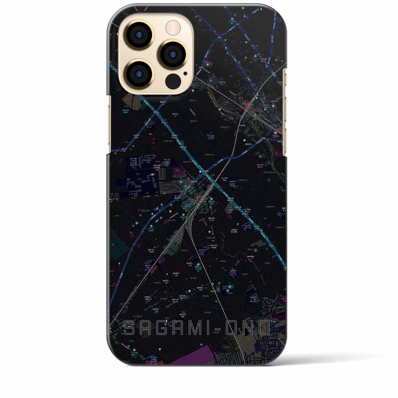 【相模大野(神奈川県)】地図柄iPhoneケース(バックカバータイプ)