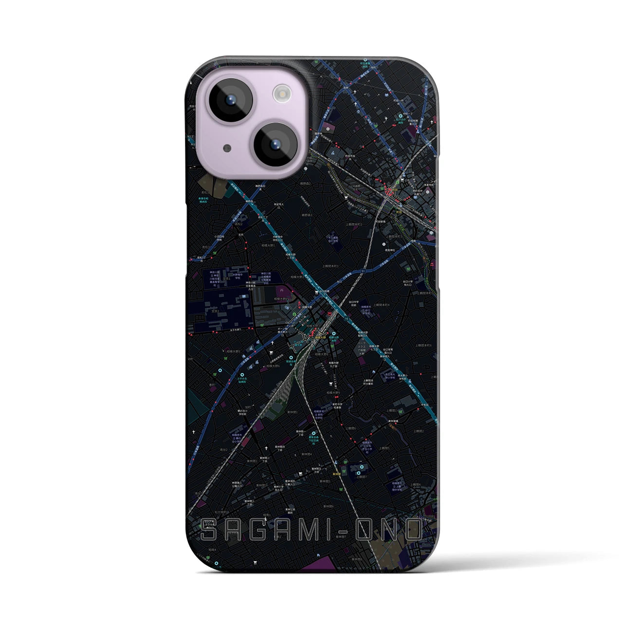 【相模大野(神奈川県)】地図柄iPhoneケース(バックカバータイプ)