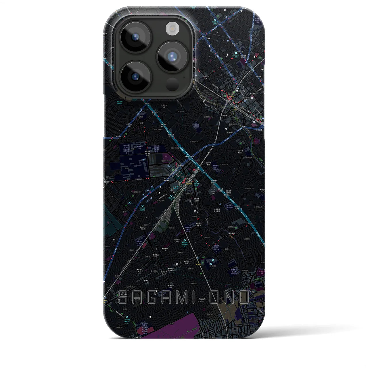 【相模大野(神奈川県)】地図柄iPhoneケース(バックカバータイプ)