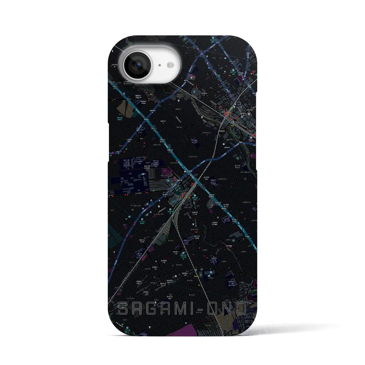 【相模大野(神奈川県)】地図柄iPhoneケース(バックカバータイプ)