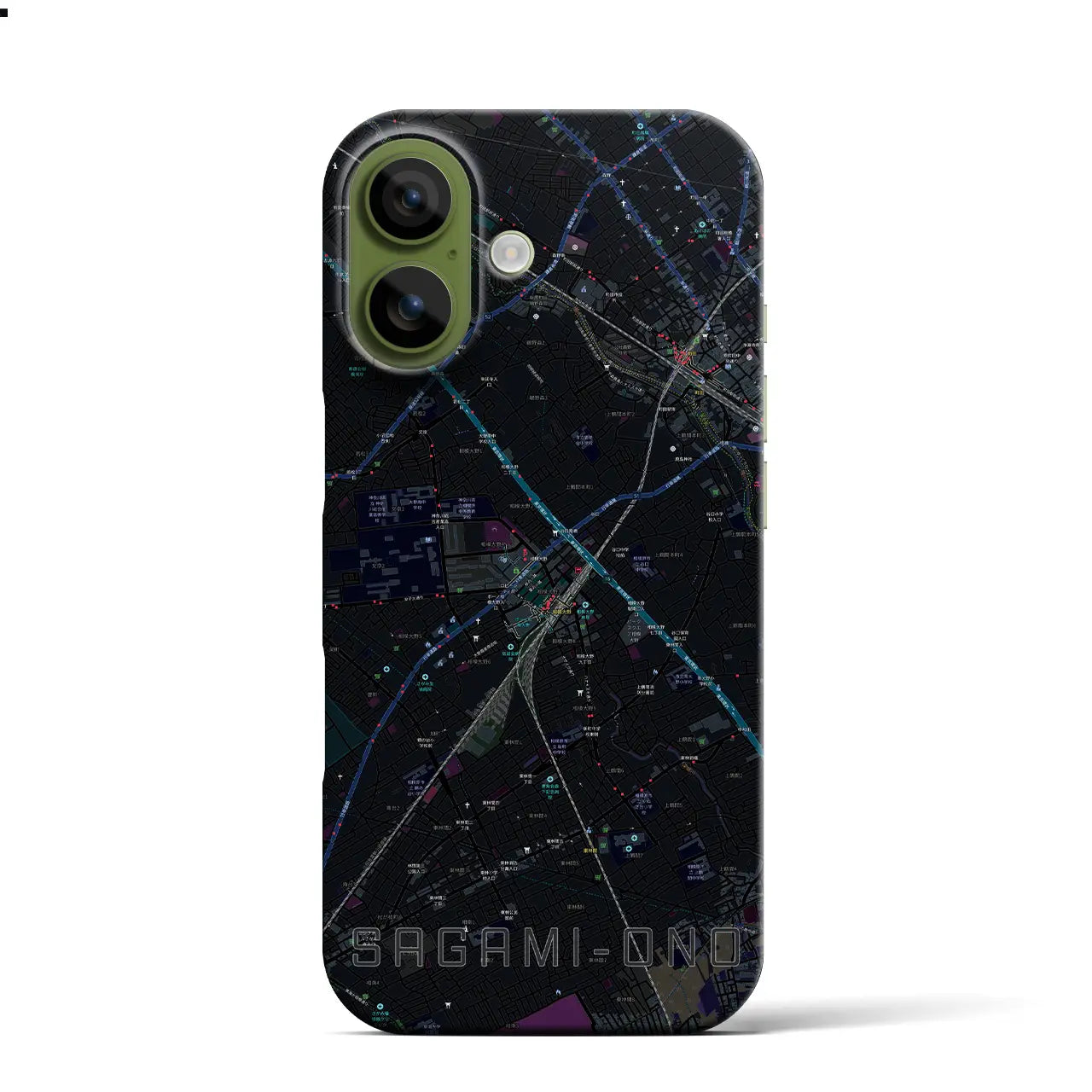 【相模大野(神奈川県)】地図柄iPhoneケース(バックカバータイプ)