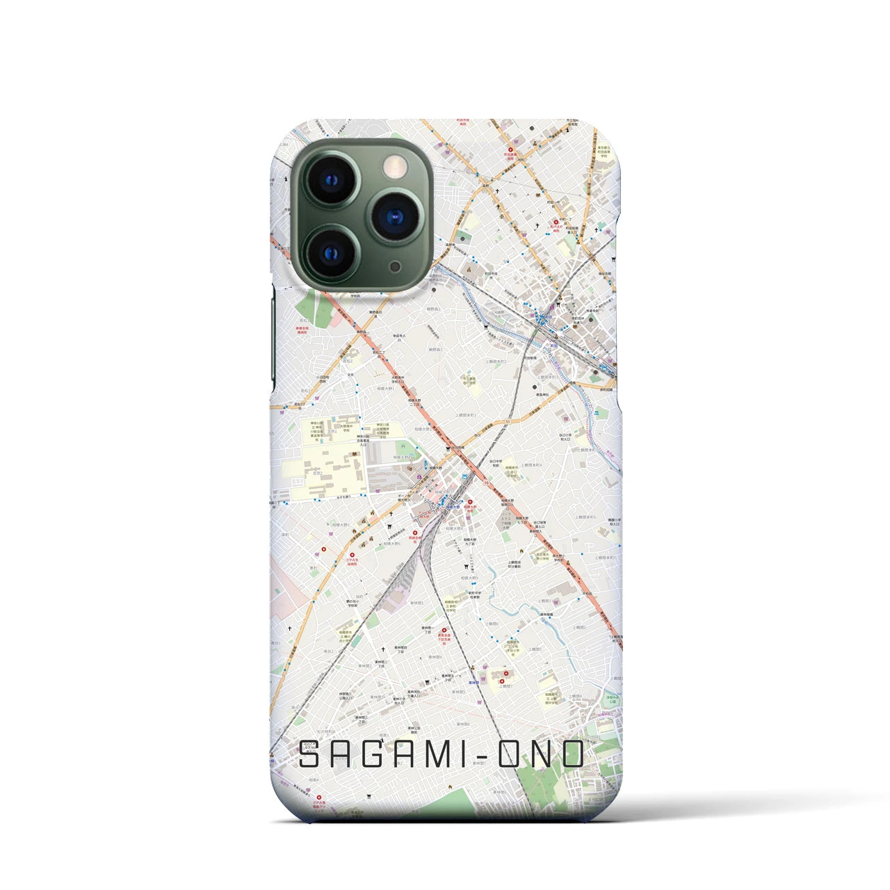 【相模大野(神奈川県)】地図柄iPhoneケース(バックカバータイプ)