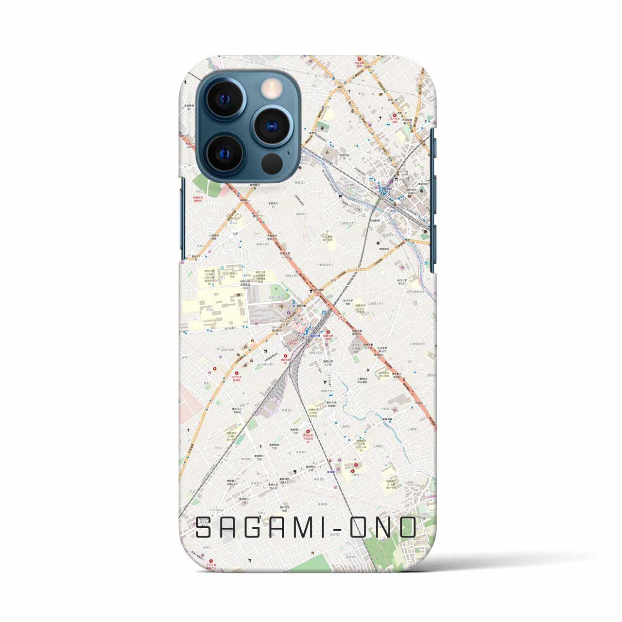 【相模大野(神奈川県)】地図柄iPhoneケース(バックカバータイプ)