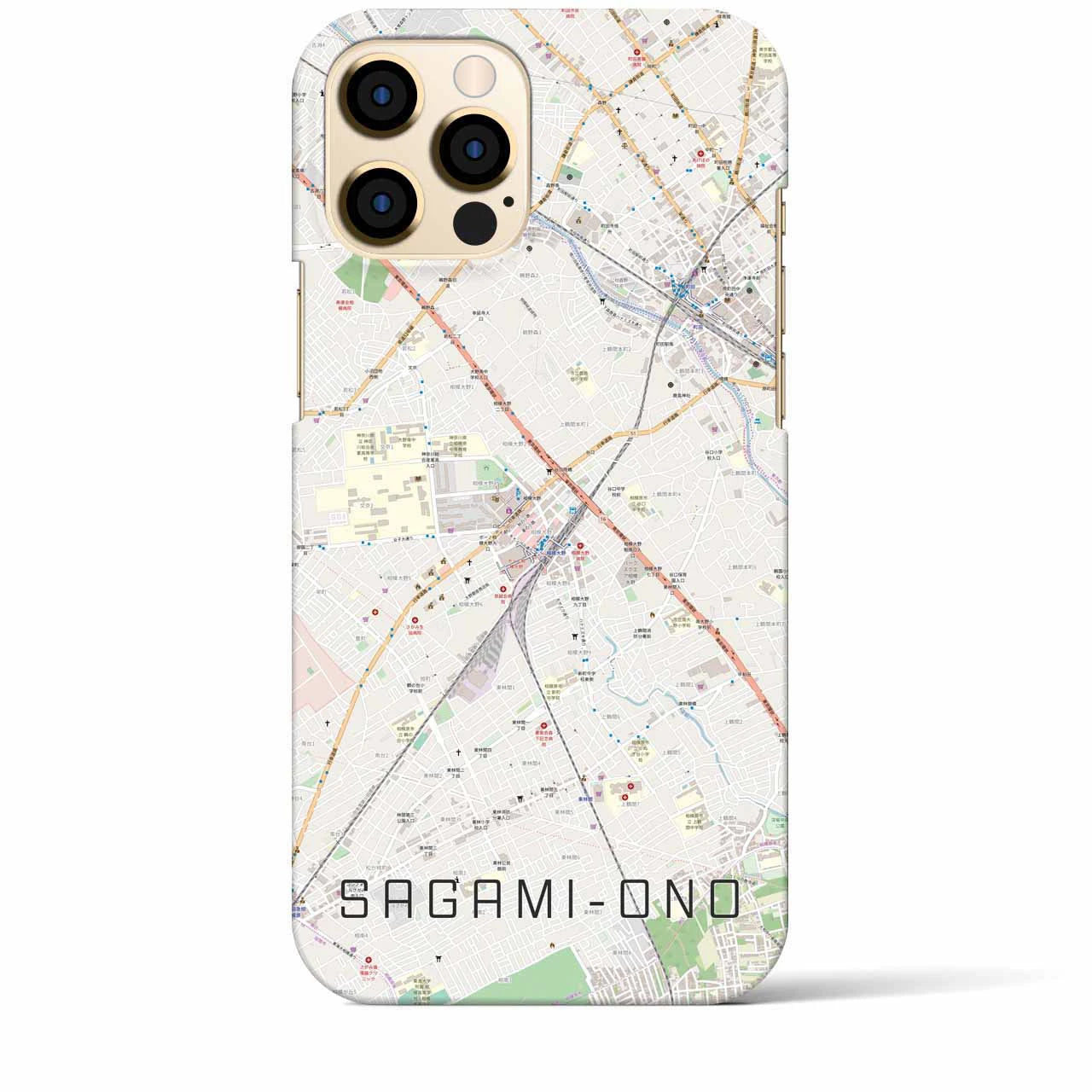 【相模大野(神奈川県)】地図柄iPhoneケース(バックカバータイプ)