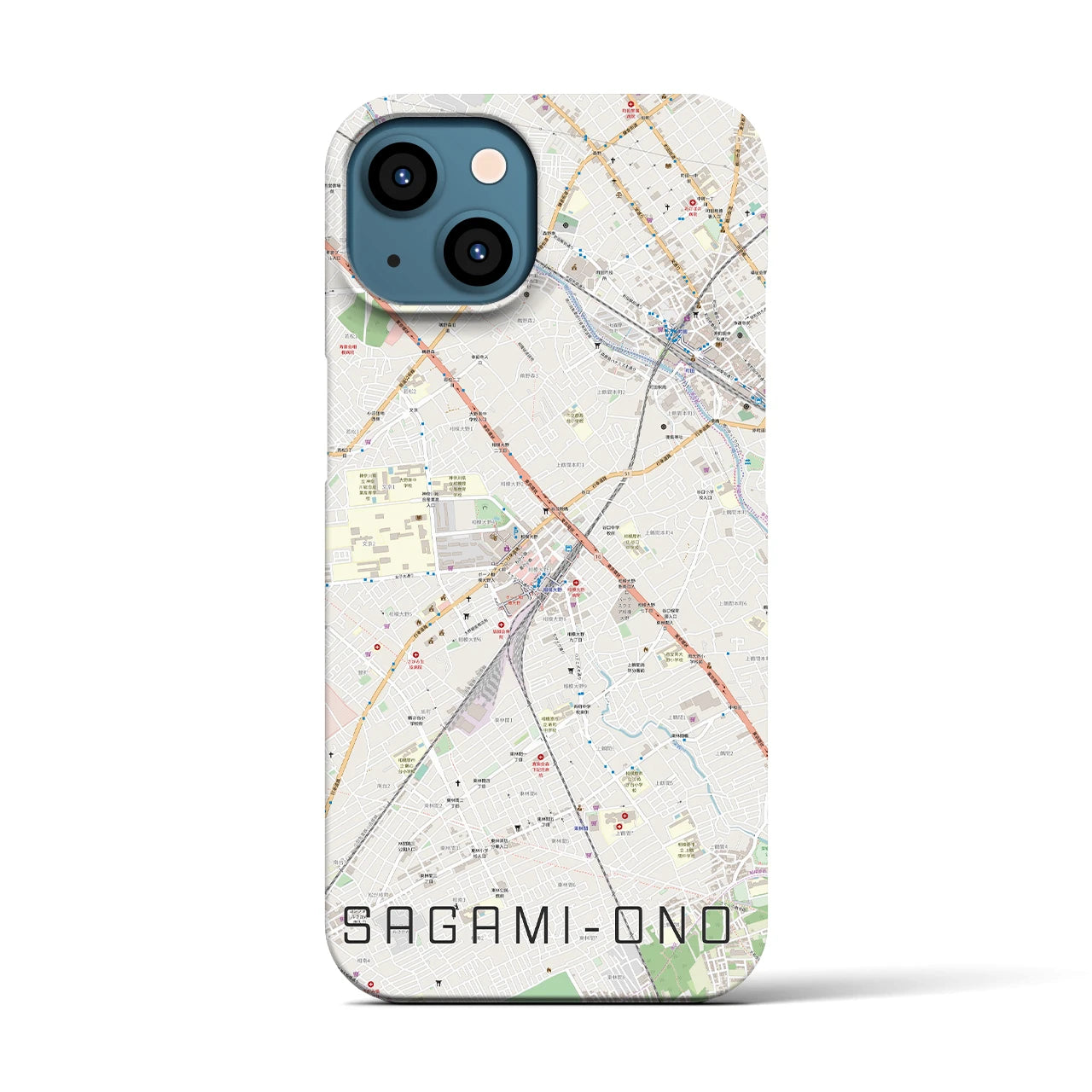 【相模大野(神奈川県)】地図柄iPhoneケース(バックカバータイプ)