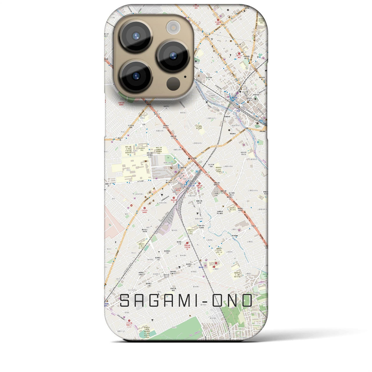 【相模大野(神奈川県)】地図柄iPhoneケース(バックカバータイプ)