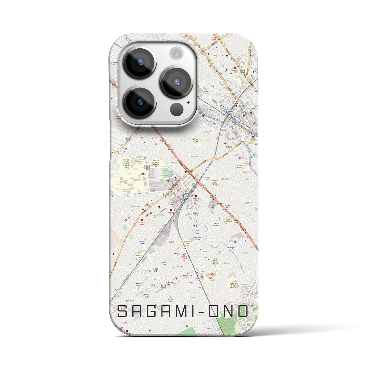 【相模大野(神奈川県)】地図柄iPhoneケース(バックカバータイプ)