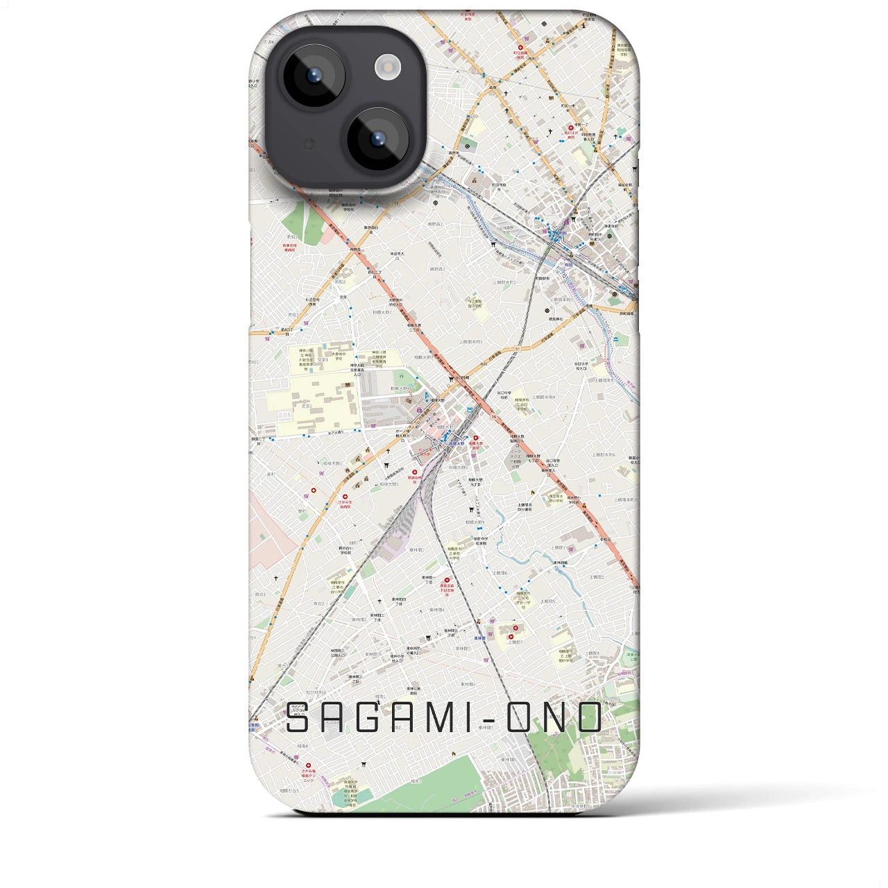【相模大野(神奈川県)】地図柄iPhoneケース(バックカバータイプ)