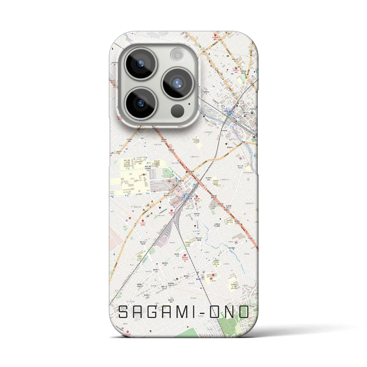 【相模大野(神奈川県)】地図柄iPhoneケース(バックカバータイプ)