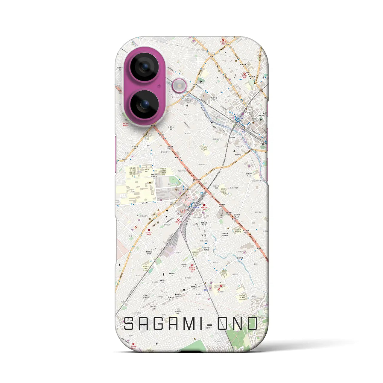 【相模大野(神奈川県)】地図柄iPhoneケース(バックカバータイプ)