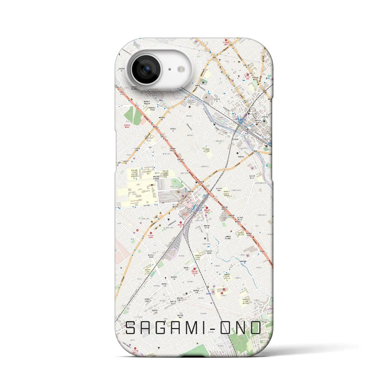 【相模大野(神奈川県)】地図柄iPhoneケース(バックカバータイプ)