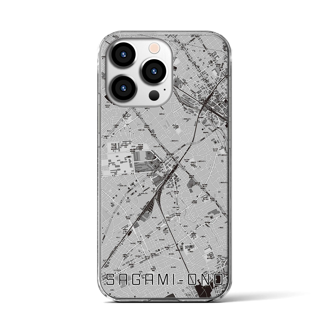 【相模大野(神奈川県)】地図柄iPhoneケース(クリアタイプ)