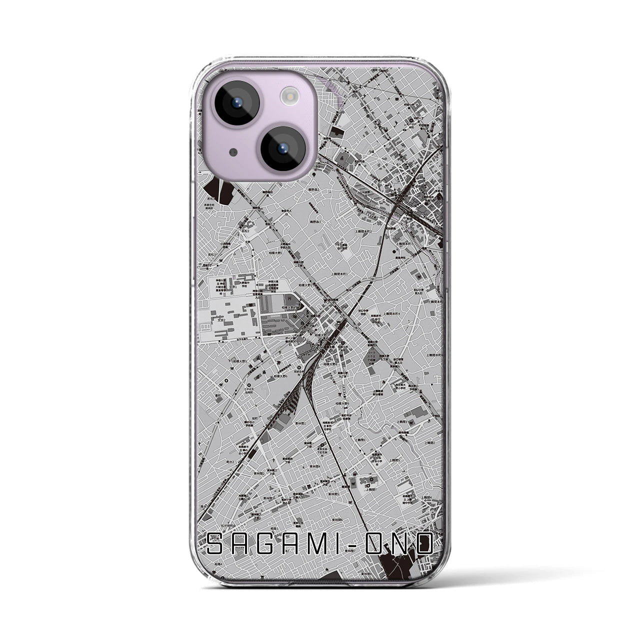 【相模大野(神奈川県)】地図柄iPhoneケース(クリアタイプ)